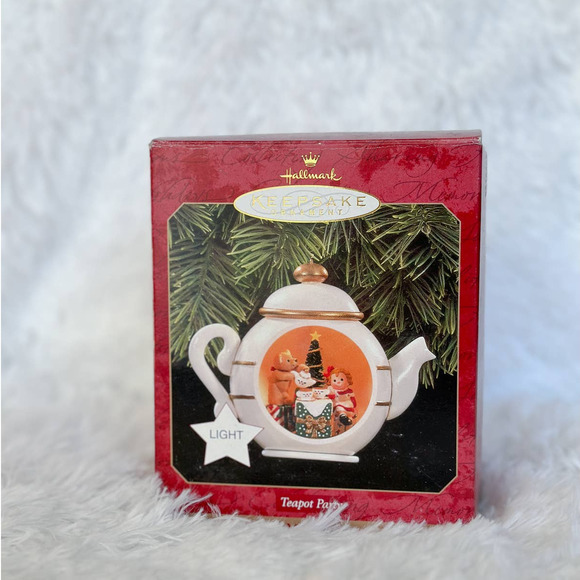1997 Hallmark Keepsake Christmas Holiday Ornament Teapot Party Magic Light - Picture 1 of 1